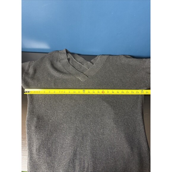 Victoria’s Secret‎ PINK Womens Deep V-Neck Charcoal Sweater Oversized Slouchy - Picture 8 of 11